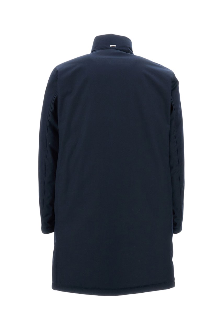 Herno Innovative Coat With Removable Bib And Concealed Closure Blauw