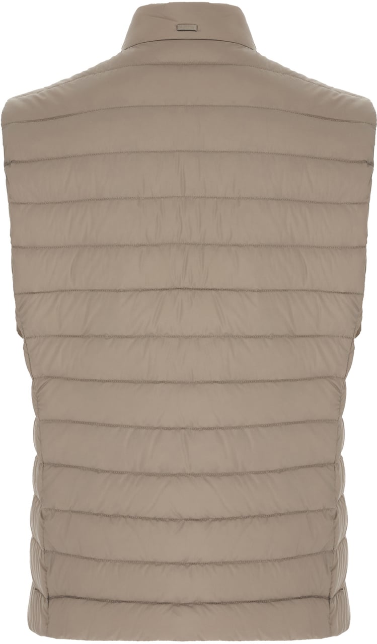 Herno Herno Dove grey nylon sleeveless down jacket Grijs