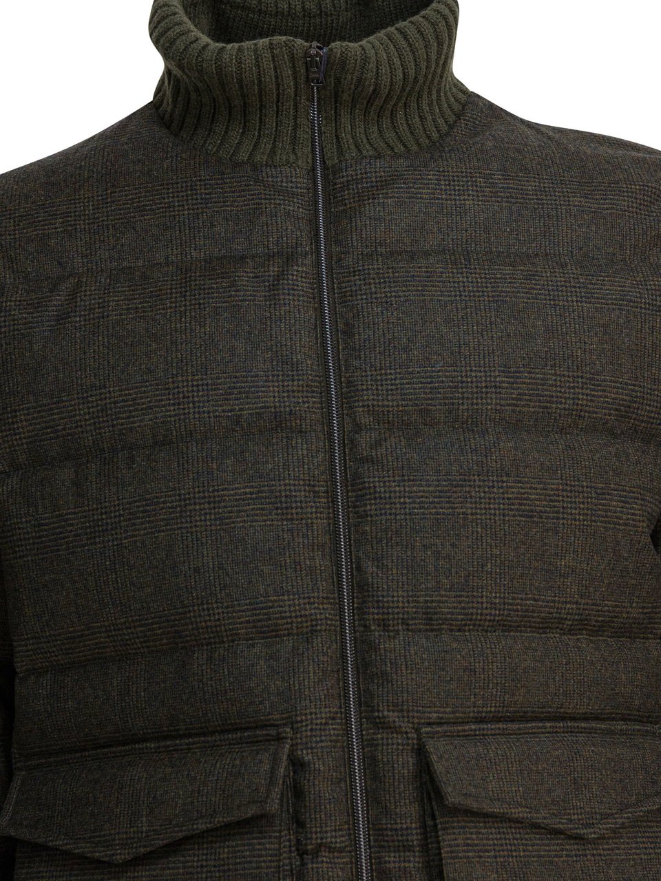 Herno Wool and cashmere bomber jacket Groen