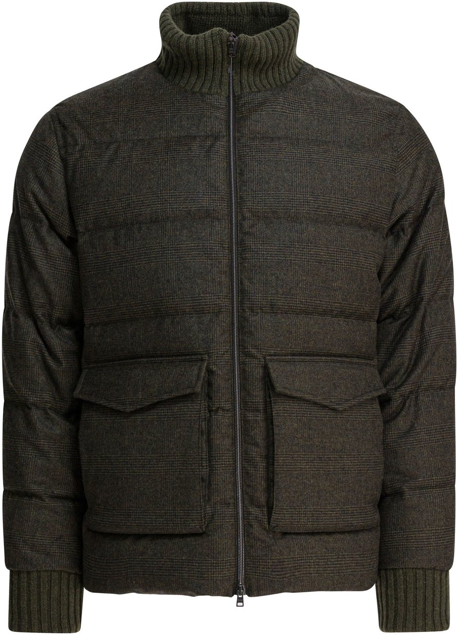 Herno Wool and cashmere bomber jacket Groen