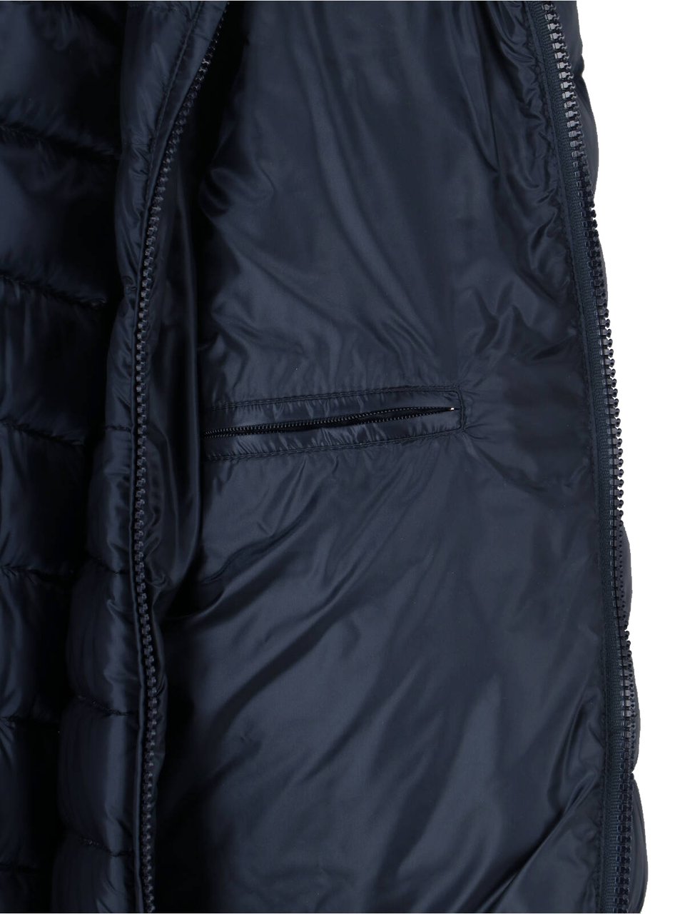 Herno Tailored Black Casual Jacket With High Collar And Seam Detailing Blauw