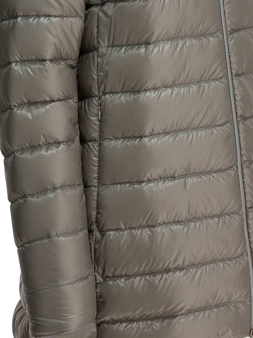 Herno Long "Resort" Down Jacket in Ultralight Nylon Grijs