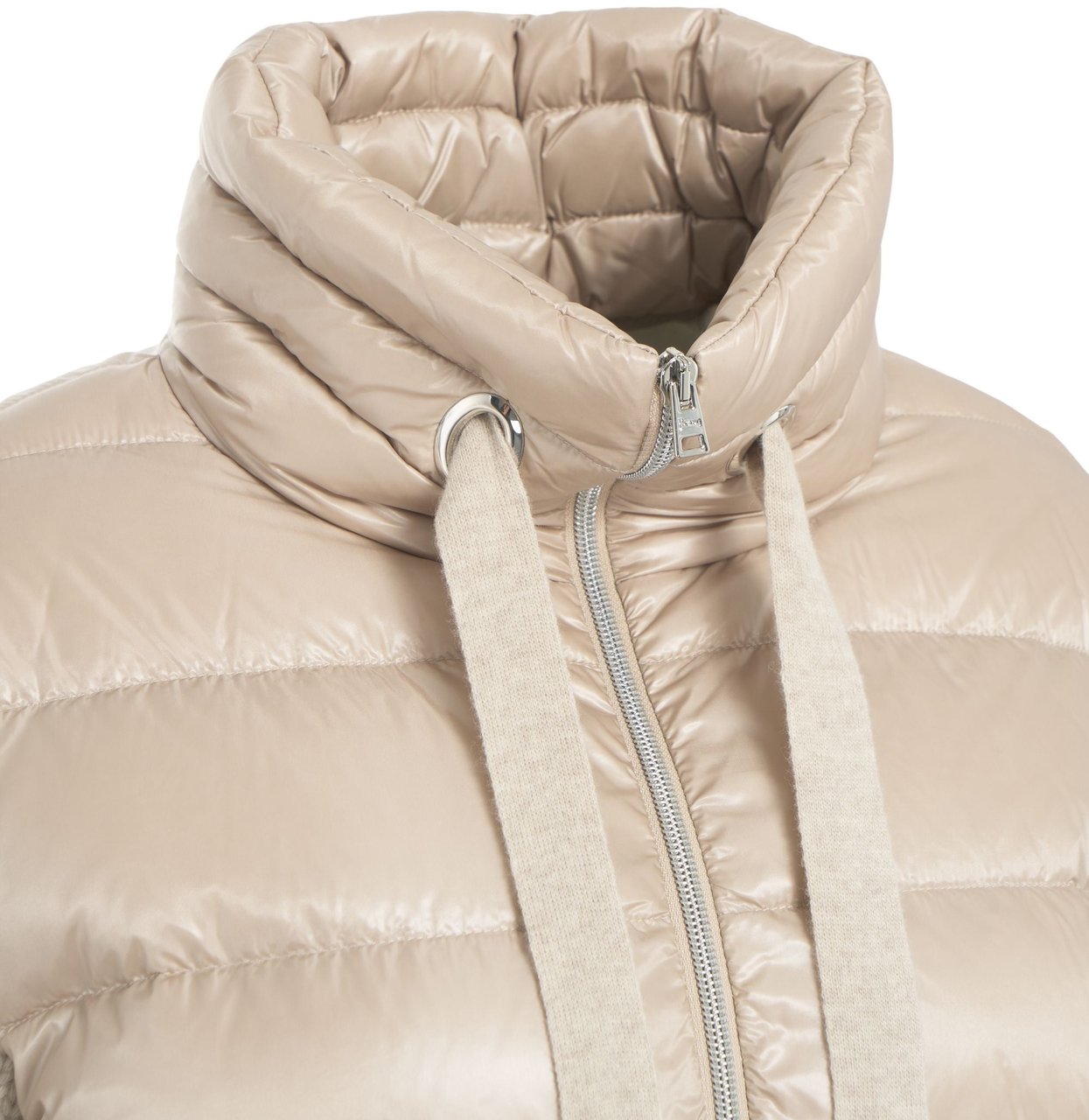 Herno Down jacket with knit sleeves Beige