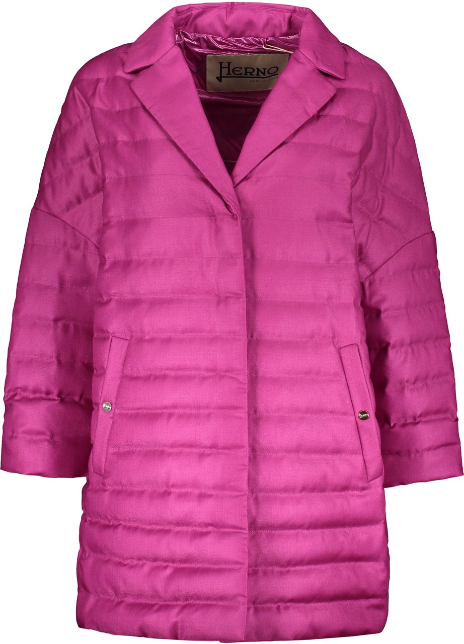 Herno Snap button fastening down jacket Roze