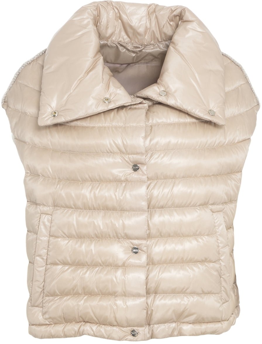 Herno Quilted down vest Beige