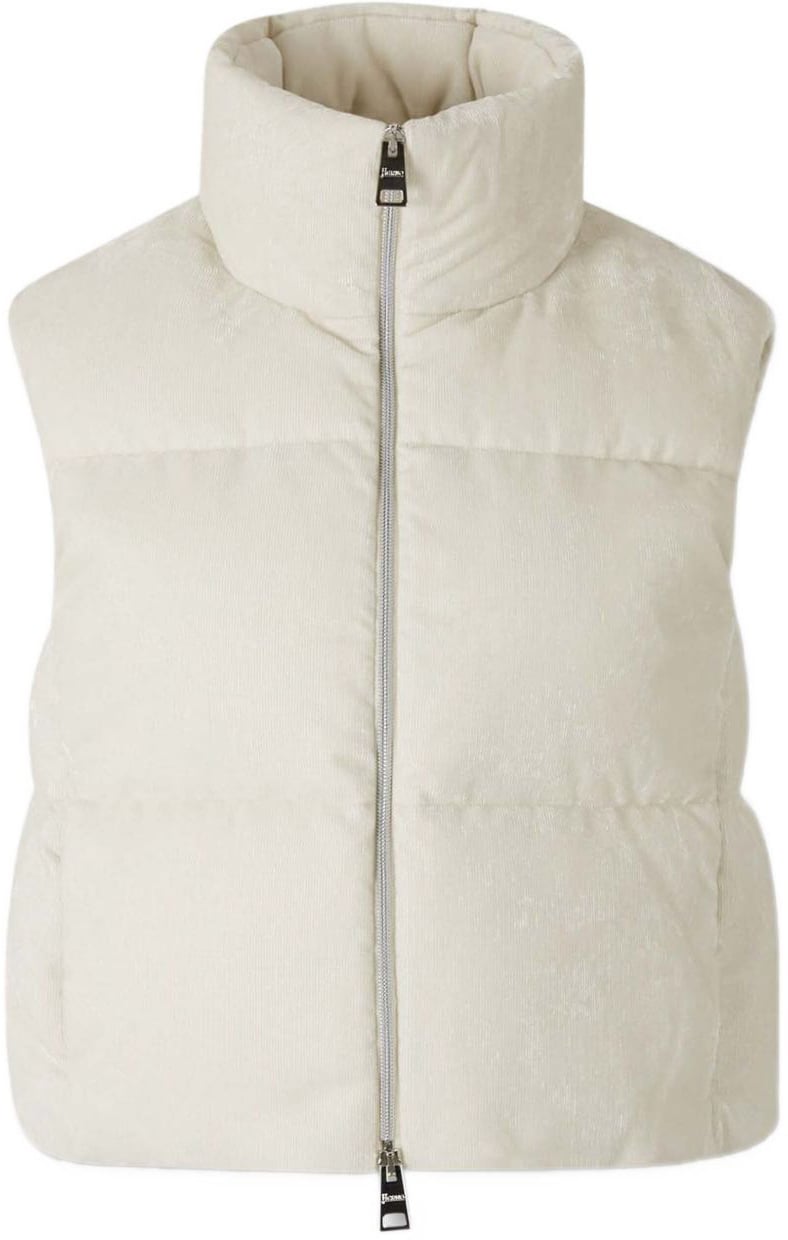 Herno Needlecord down vest Wit
