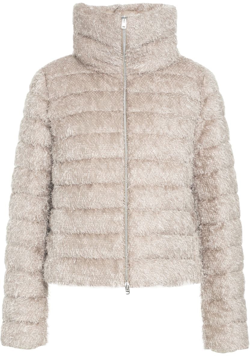 Herno Faux fur down jacket Goud
