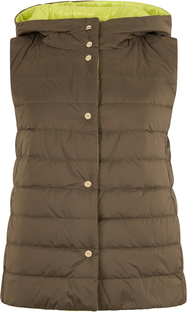 Herno Padded vest in khaki green tones, comfortable and versatile Groen