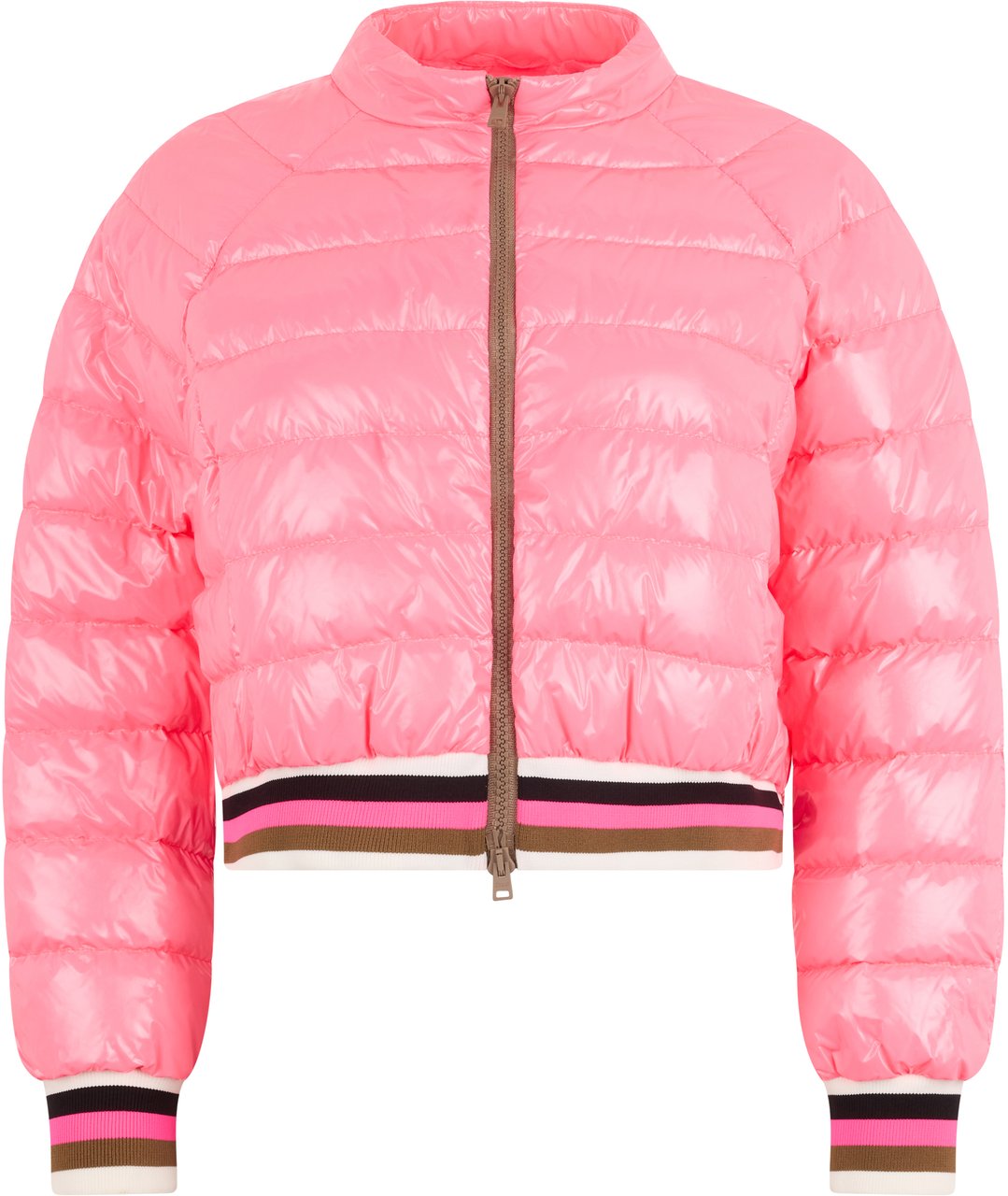 Herno Pink quilted cropped jacket Roze