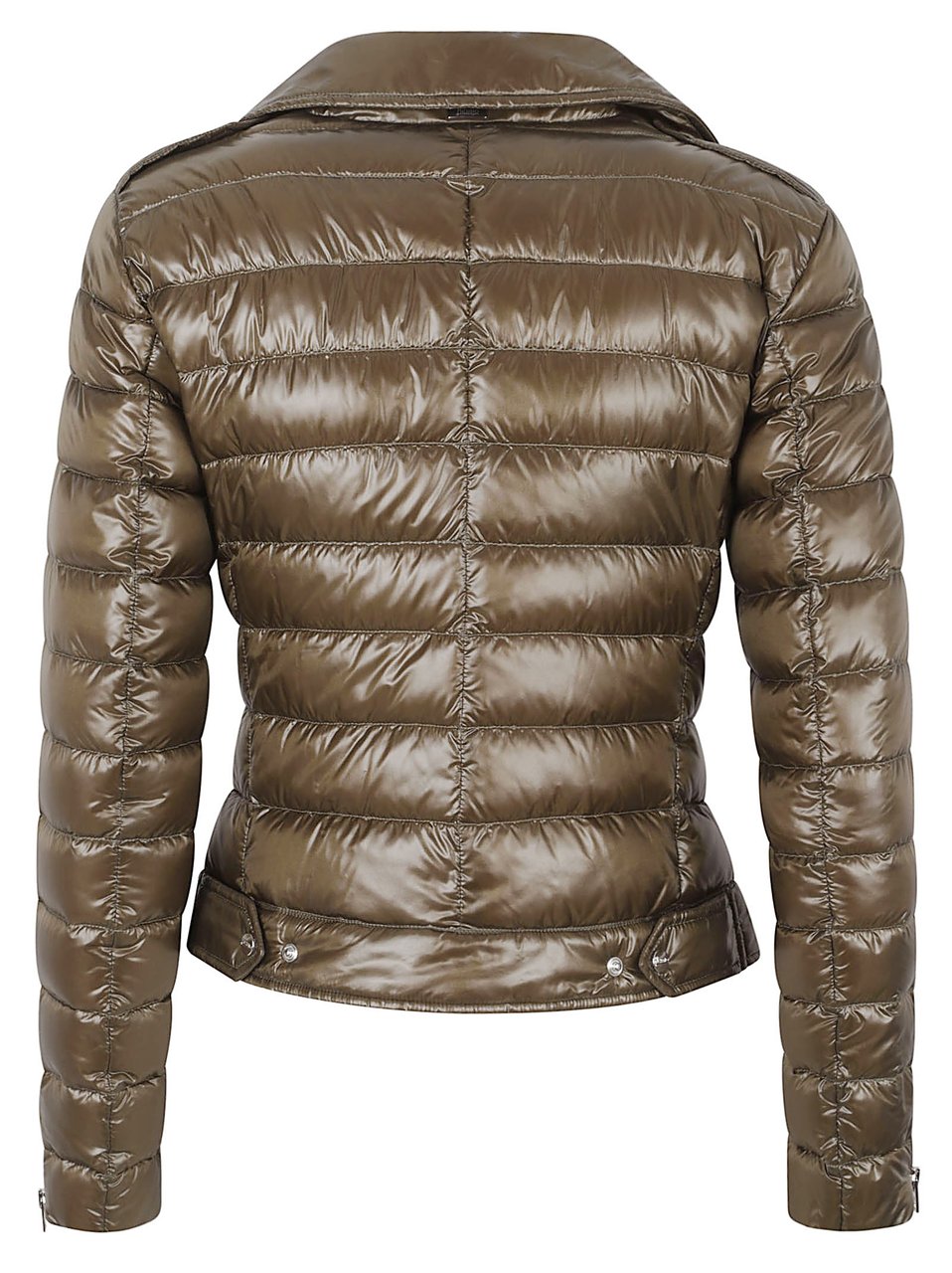 Herno Shiny Quilted Biker Jacket Grijs
