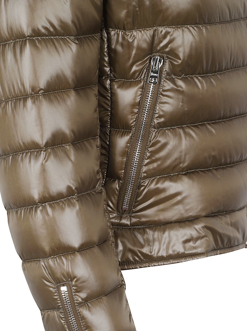 Herno Shiny Quilted Biker Jacket Grijs
