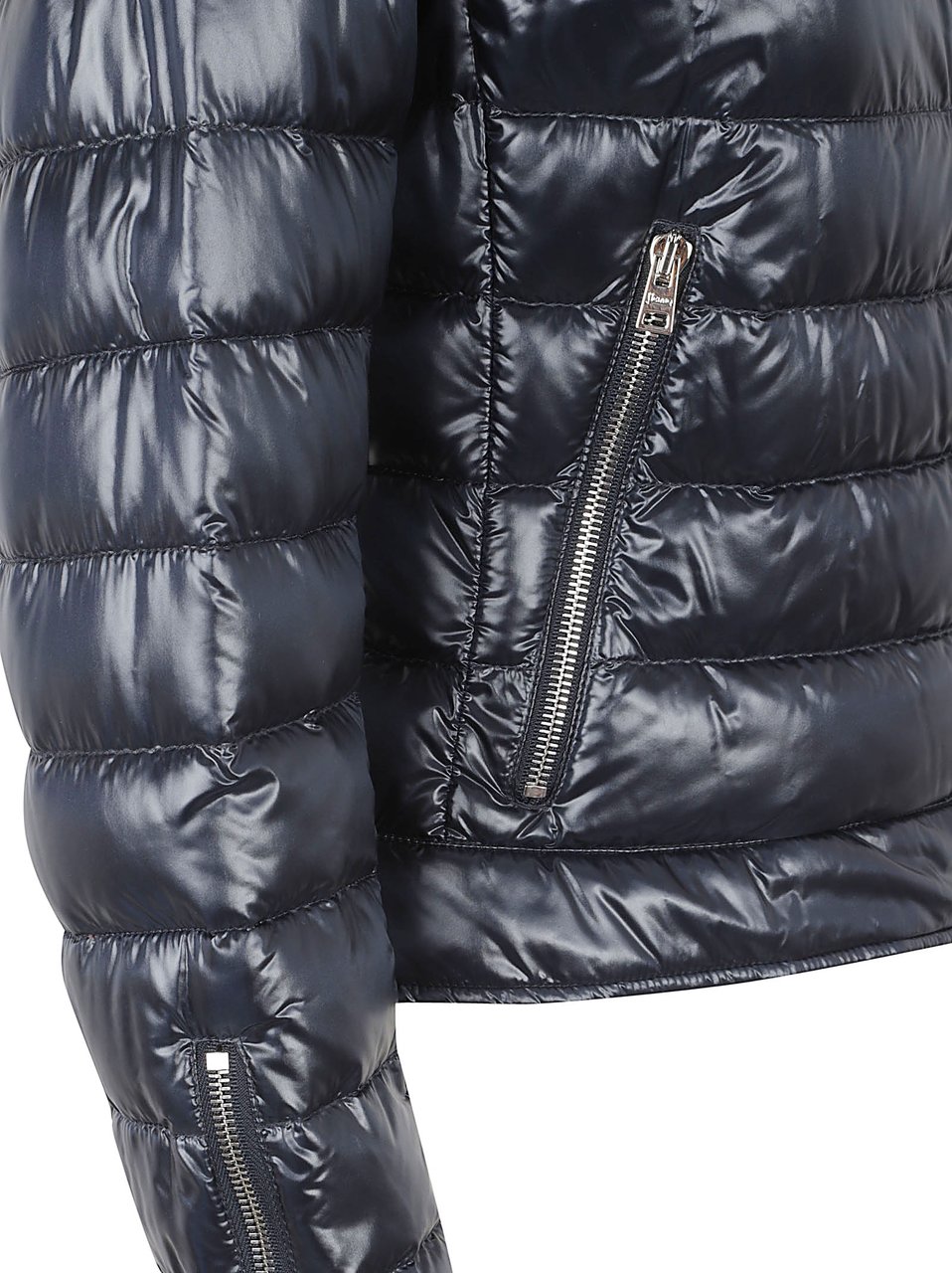 Herno Quilted Biker Jacket With Classic Collar Grijs