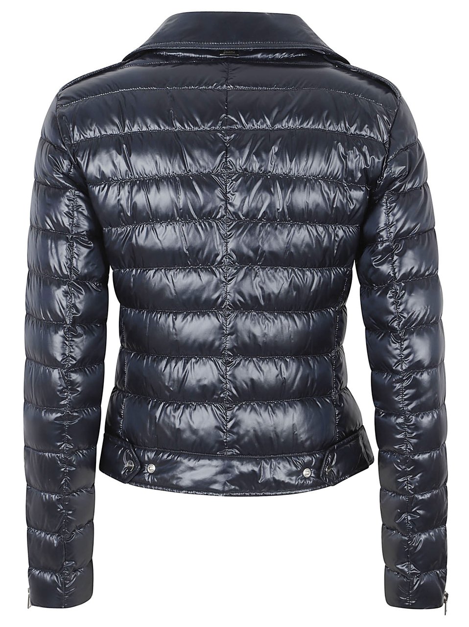 Herno Quilted Biker Jacket With Classic Collar Grijs