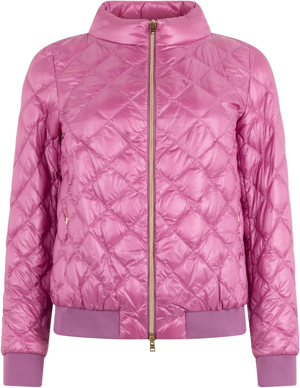 Herno Pink padded jacket with diamond pattern Roze