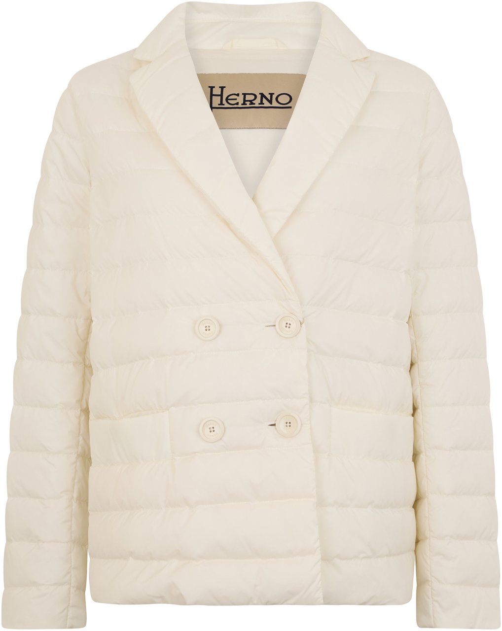 Herno Elegant down jacket in shades of off-white Wit