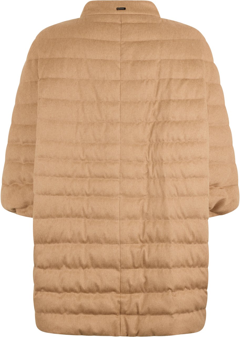 Herno Beige oversized puffer jacket with versatile design Neutraal