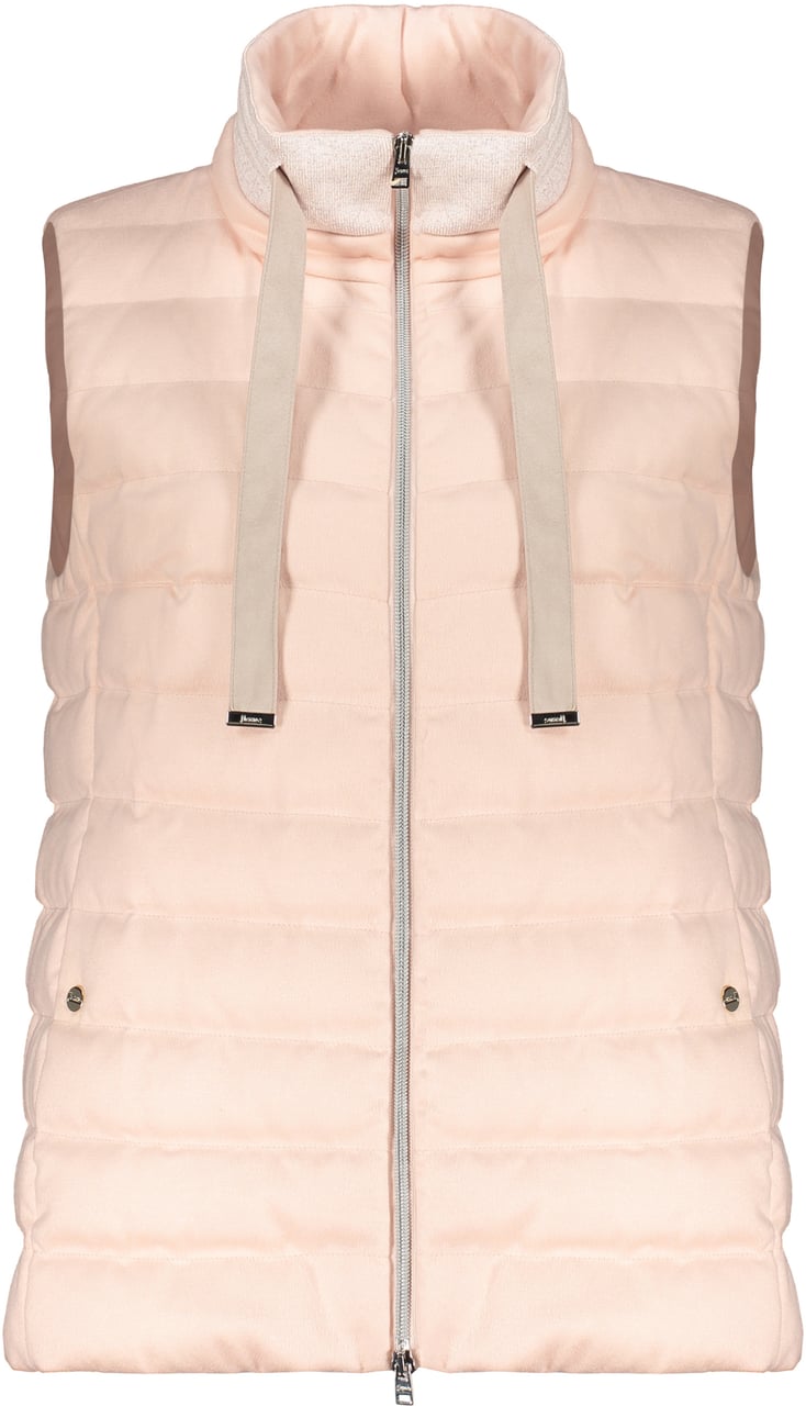Herno Elegant sleeveless vest in light pink Roze