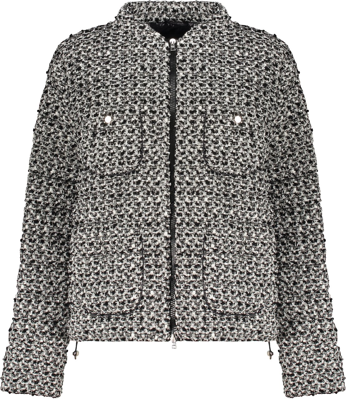 Herno Bouclé knit down jacket Zwart