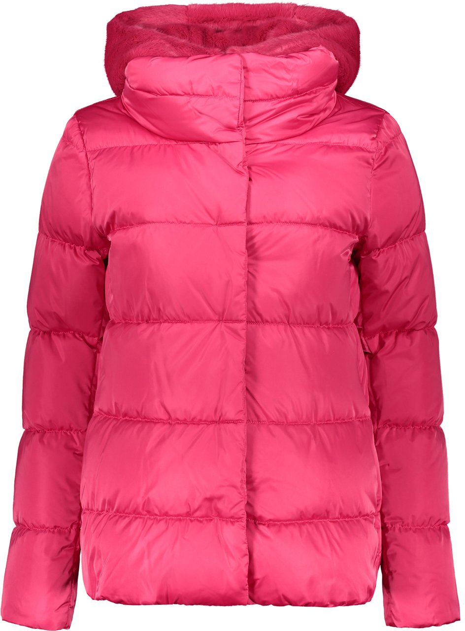 Herno Modern pink padded jacket with hood Roze