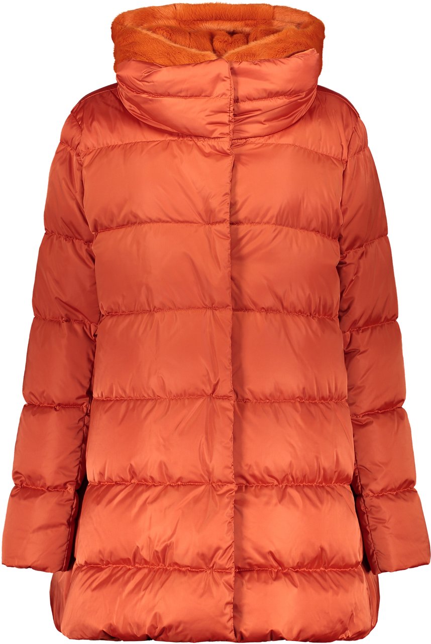 Herno Orange down jacket with modern design Oranje