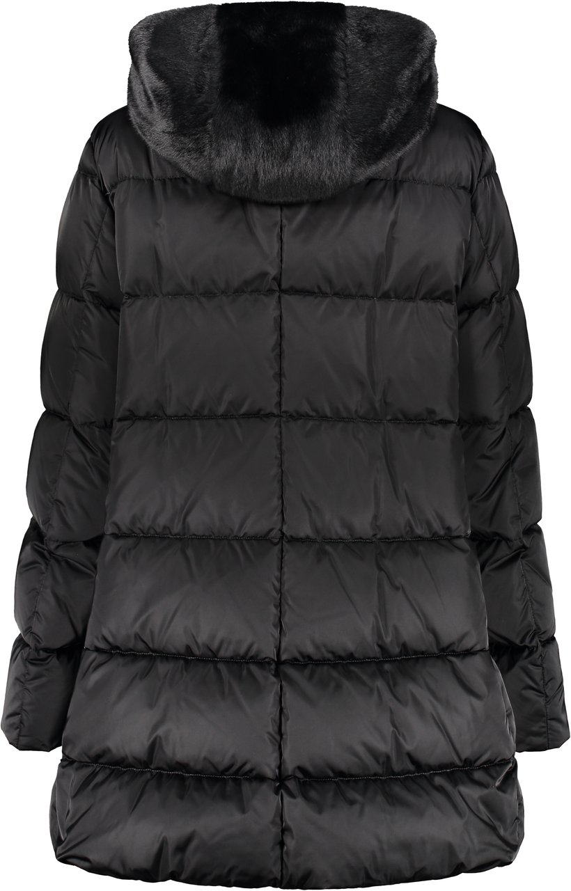 Herno Hooded short down jacket Zwart