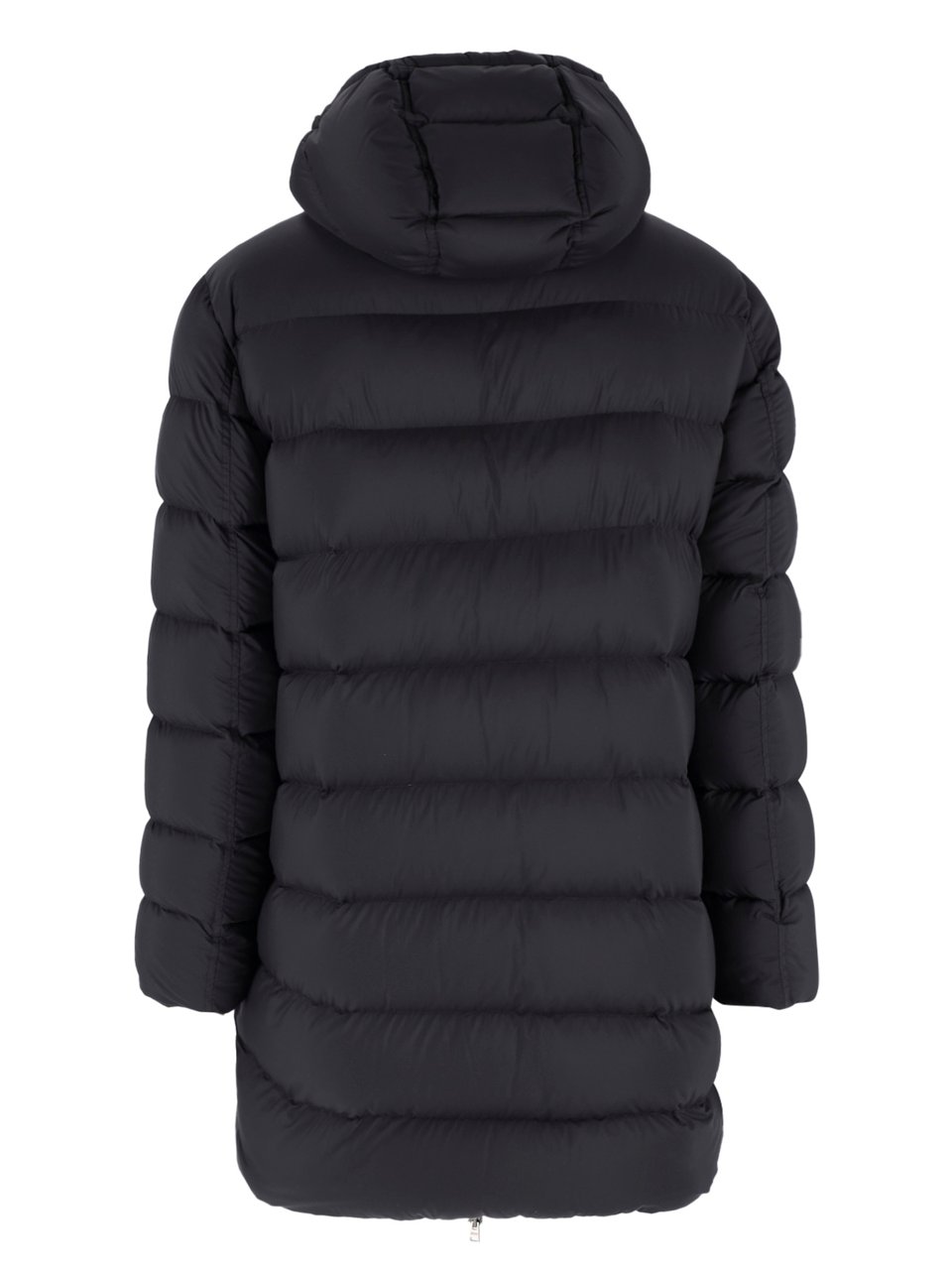 Herno Black Hooded Padded Jacket Zwart
