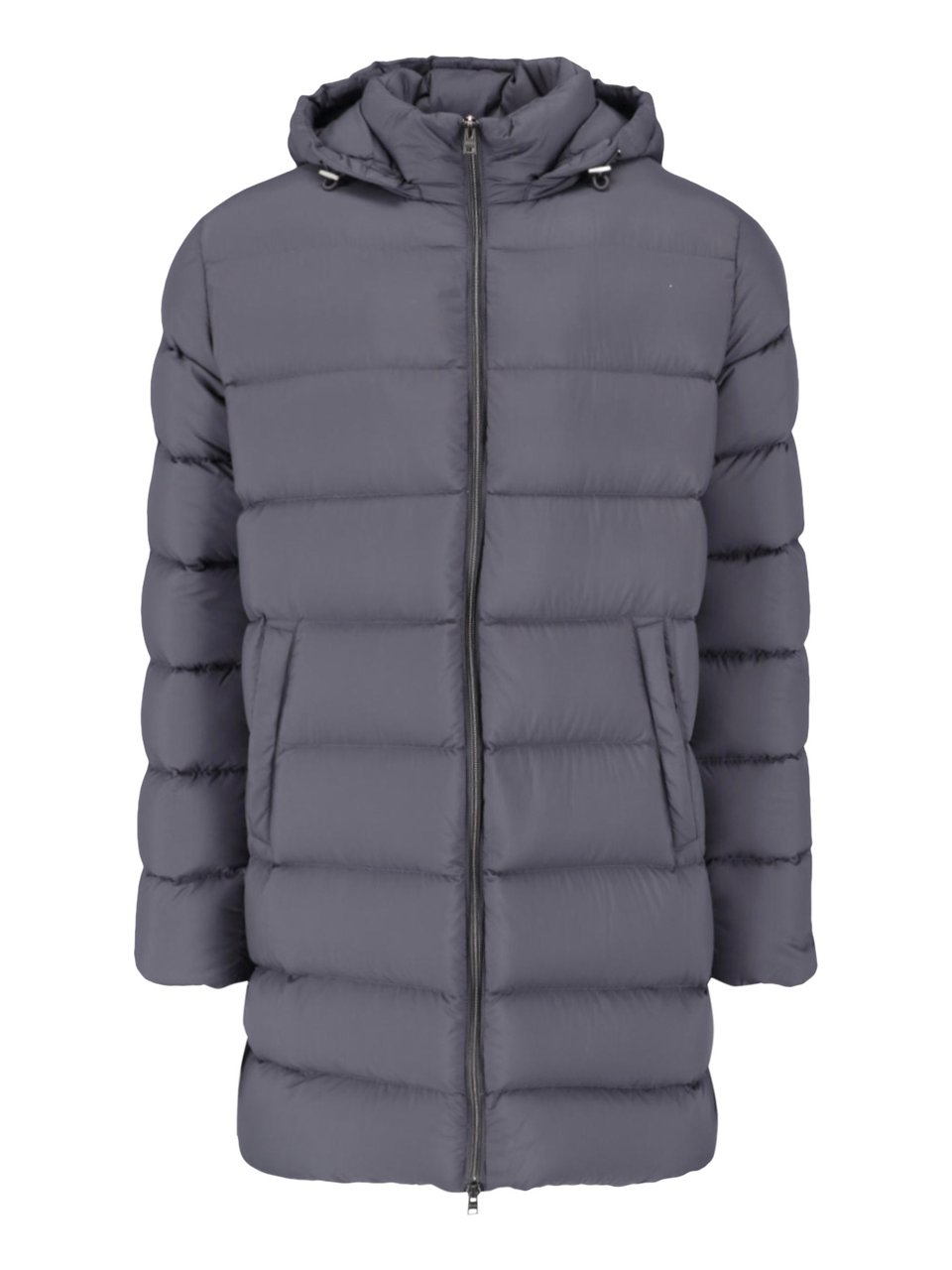 Herno Technical Fabric Padded Parka With Adjustable Hood Grijs