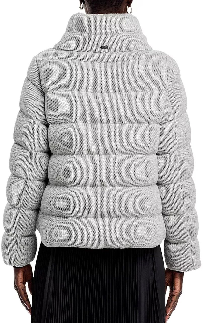 Herno Herno Quilted Knit Bomber Jacket Grijs