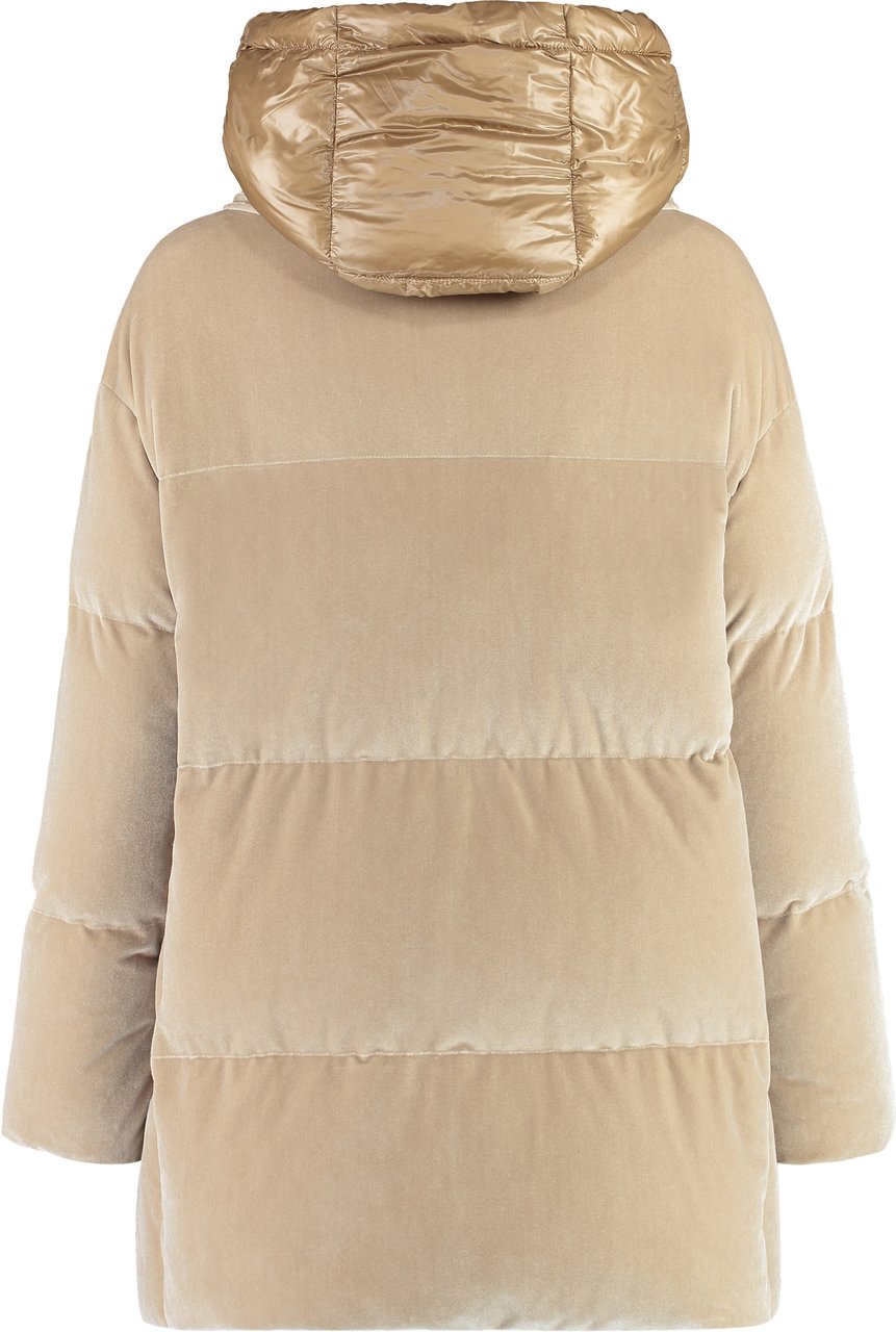 Herno Hooded full-zip down jacket Neutraal