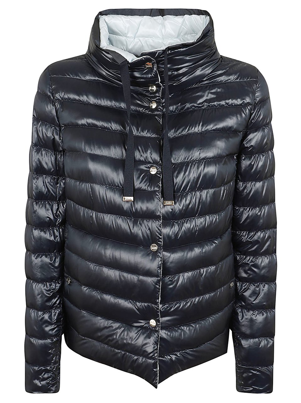 Herno Reversible Down Padded Jacket with High Collar Zwart
