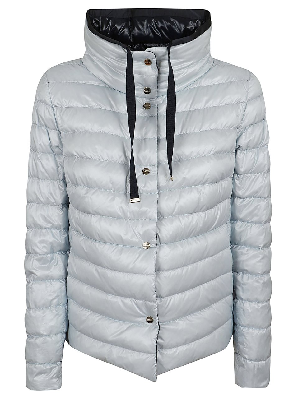 Herno Reversible Down Padded Jacket with High Collar Zwart