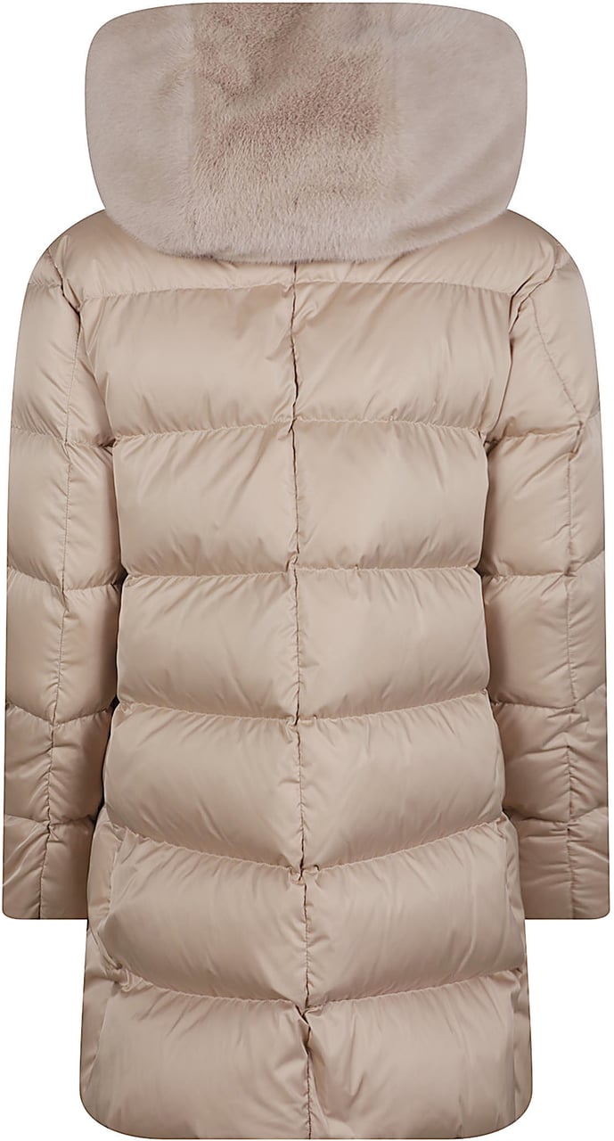 Herno A-sape Faux Fur Down Jacket Nude Beige