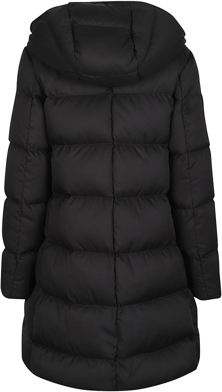 Herno A-shape In Arendelle Faux Fur Down Jacket Black Zwart