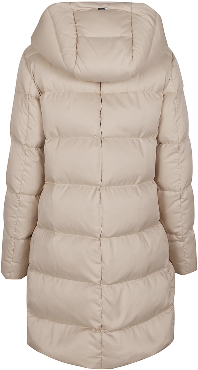 Herno A-shape In Arendelle Faux Fur Down Jacket Nude Beige