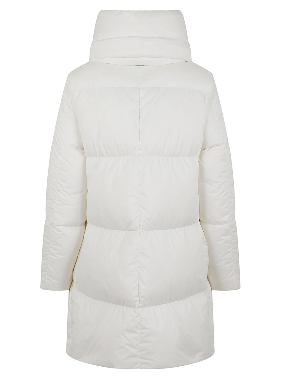 Herno High Collar Zip-Up Down Jacket Wit
