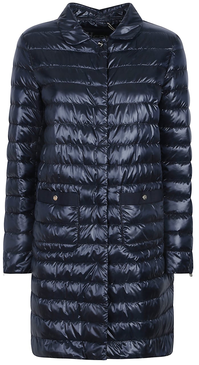 Herno Ultralight Long Down Jacket Blue Blauw