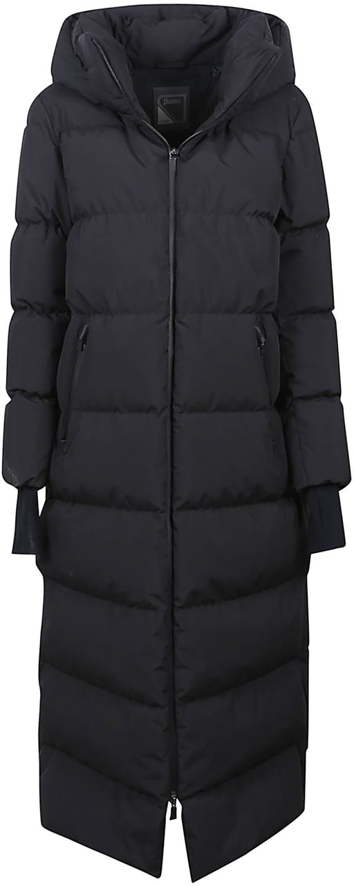 Herno 2layers Long Down Jacket Black Zwart