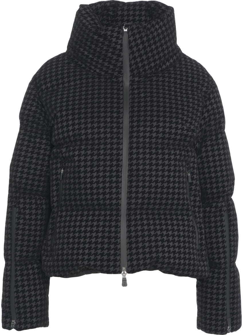 Herno Houndstooth down jacket Zwart
