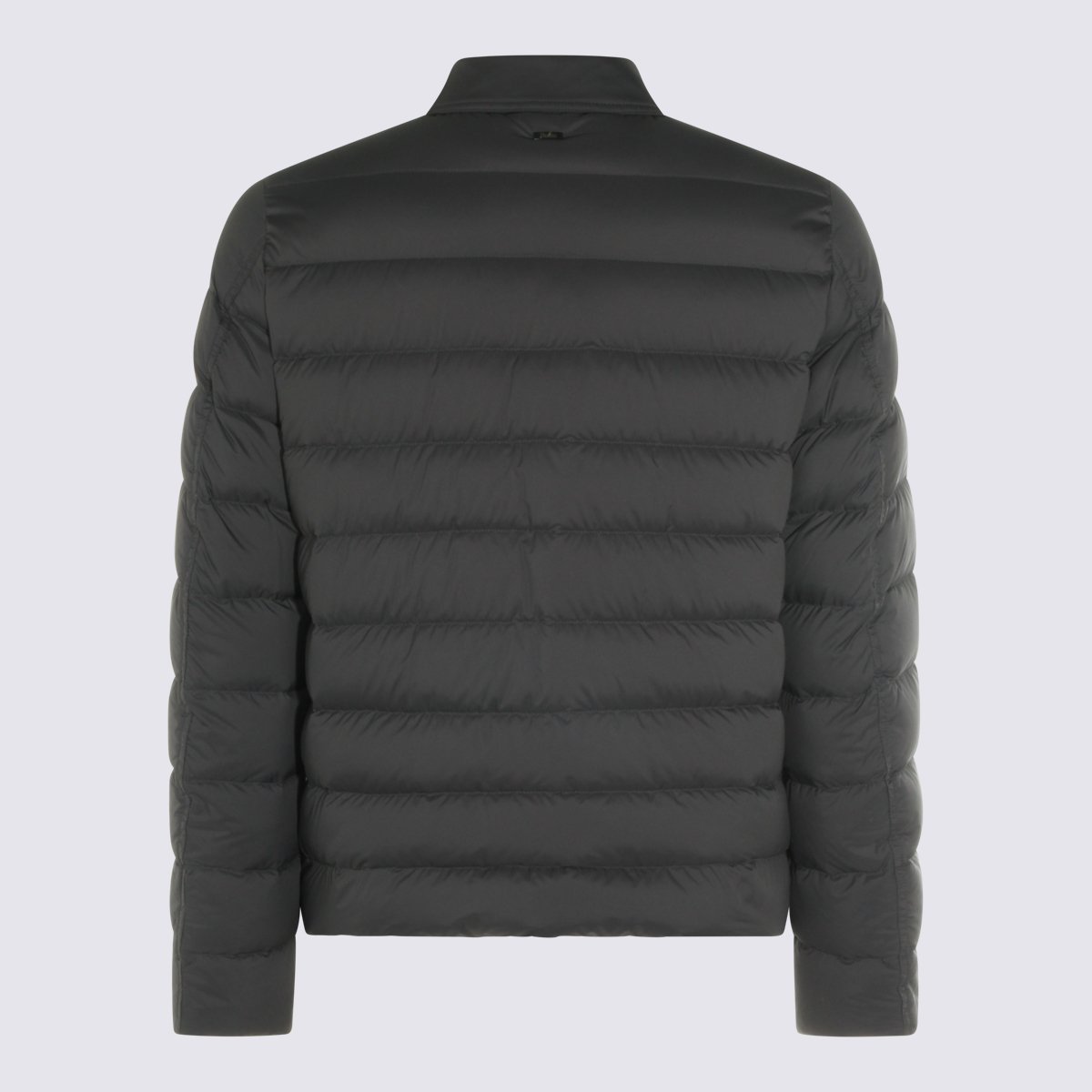 Herno Minimalist Black Puffer Jacket With Quilted Padding Zwart