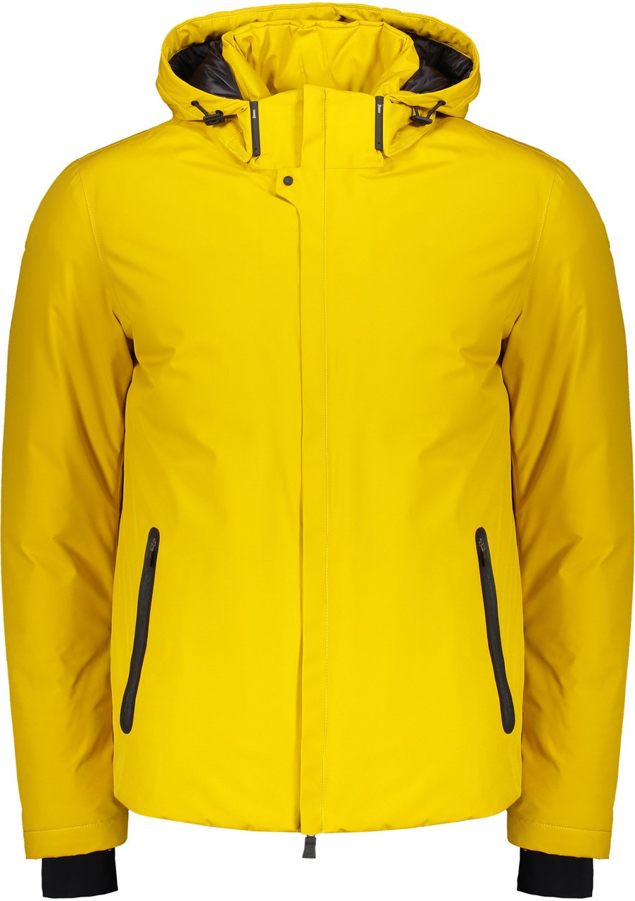 Herno Hooded down jacket Geel
