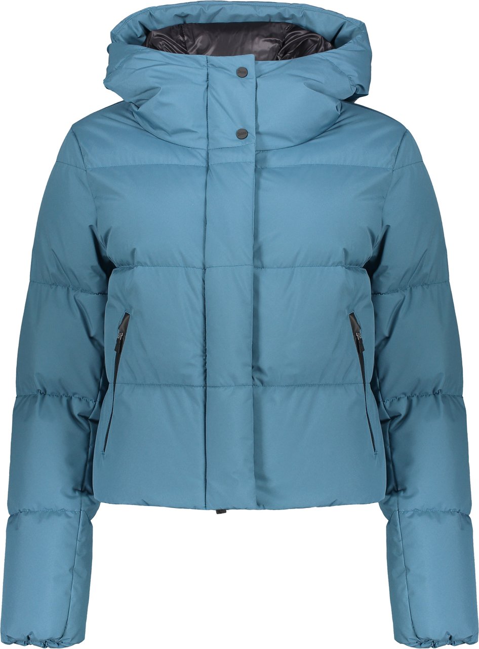 Herno Hooded short down jacket Blauw