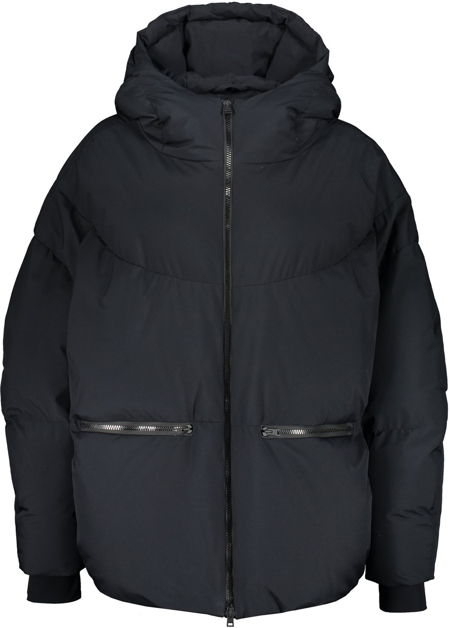 Herno Down jacket with zipper and hood Blauw