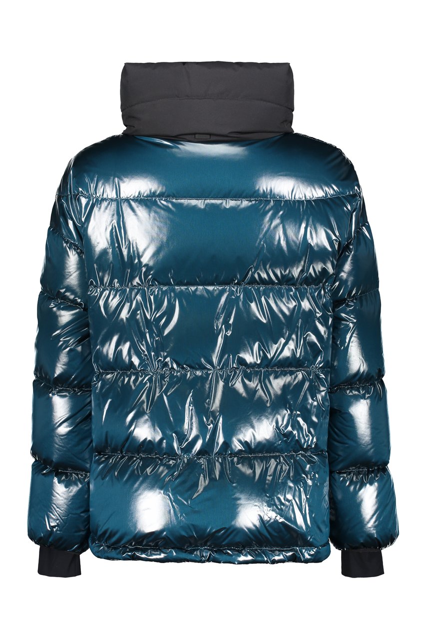 Herno Glossy nylon down jacket Blauw