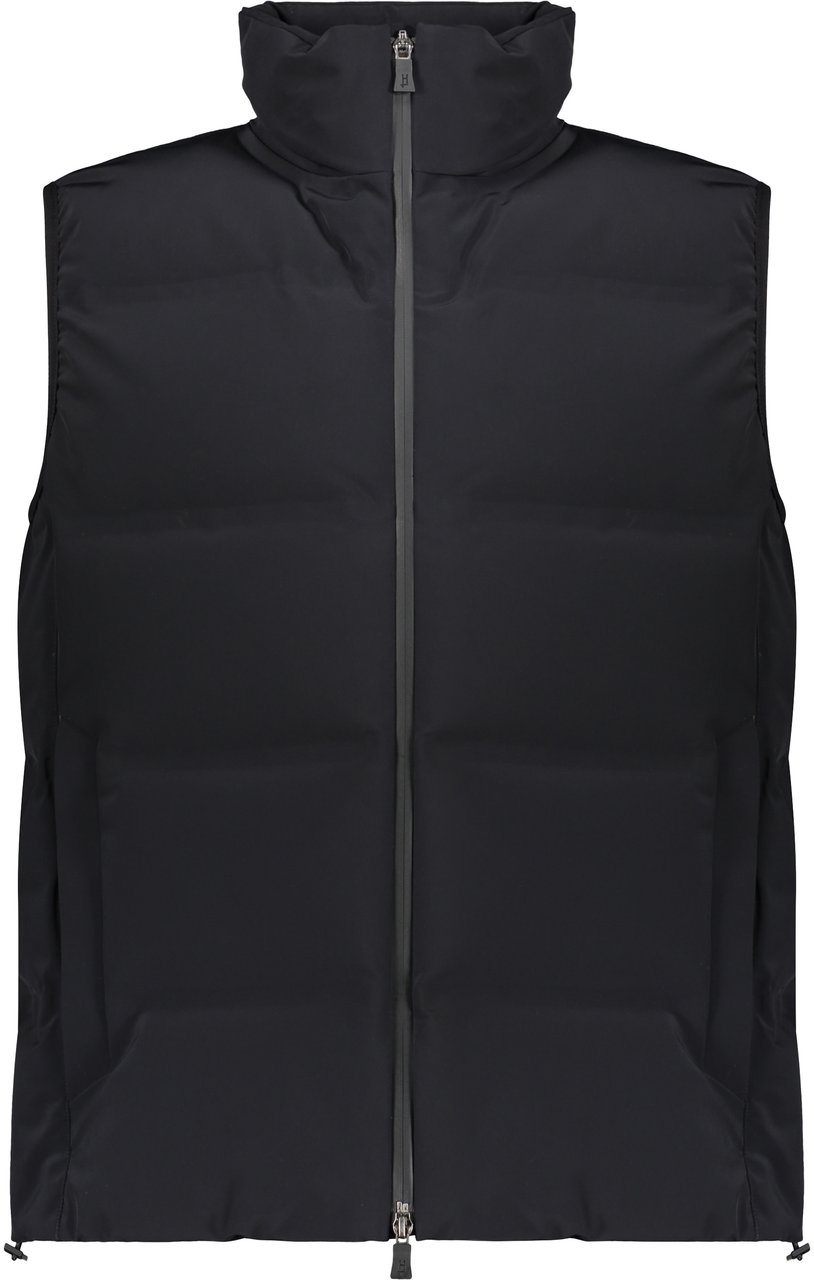 Herno Full zip down vest Blauw