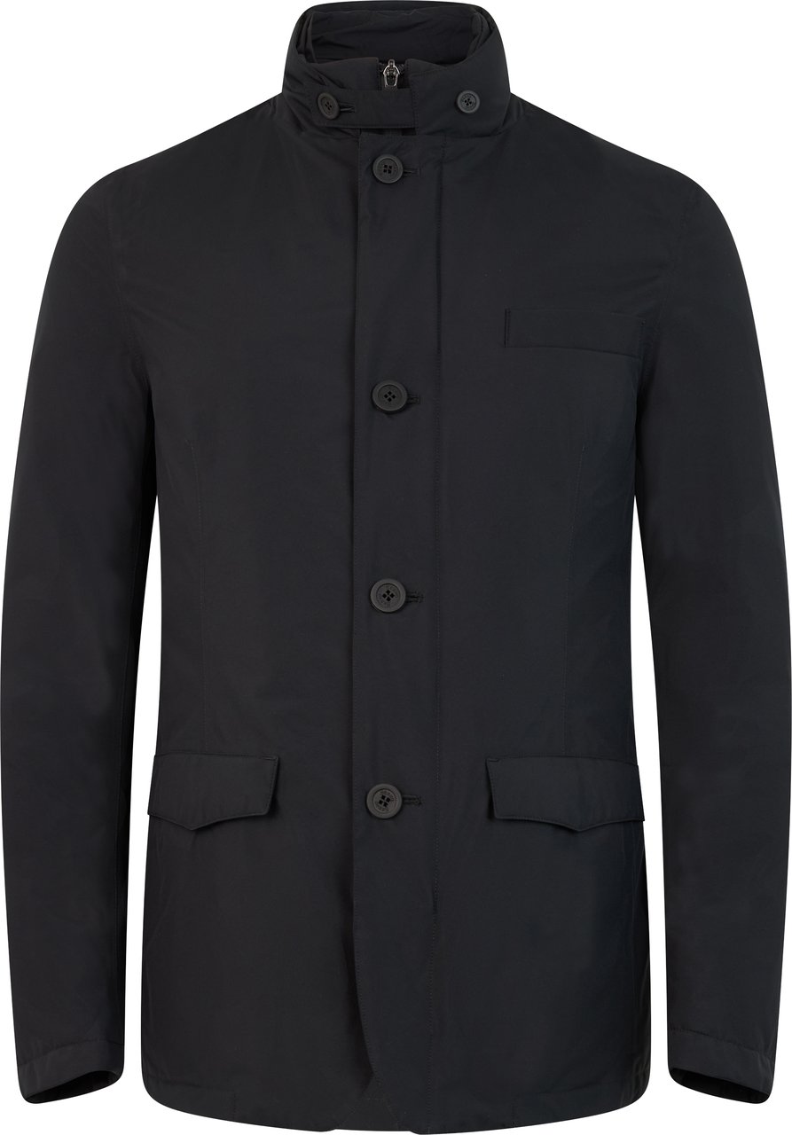 Herno Jacket with High Collar Zwart