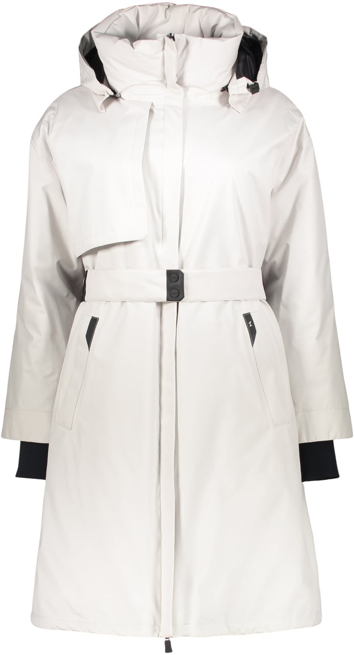 Herno Elegant down jacket with belt Neutraal
