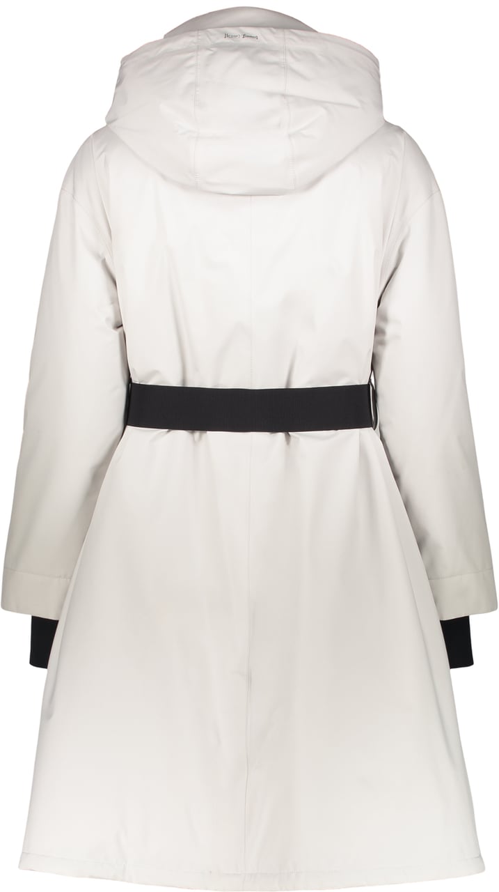 Herno Elegant down jacket with belt Neutraal