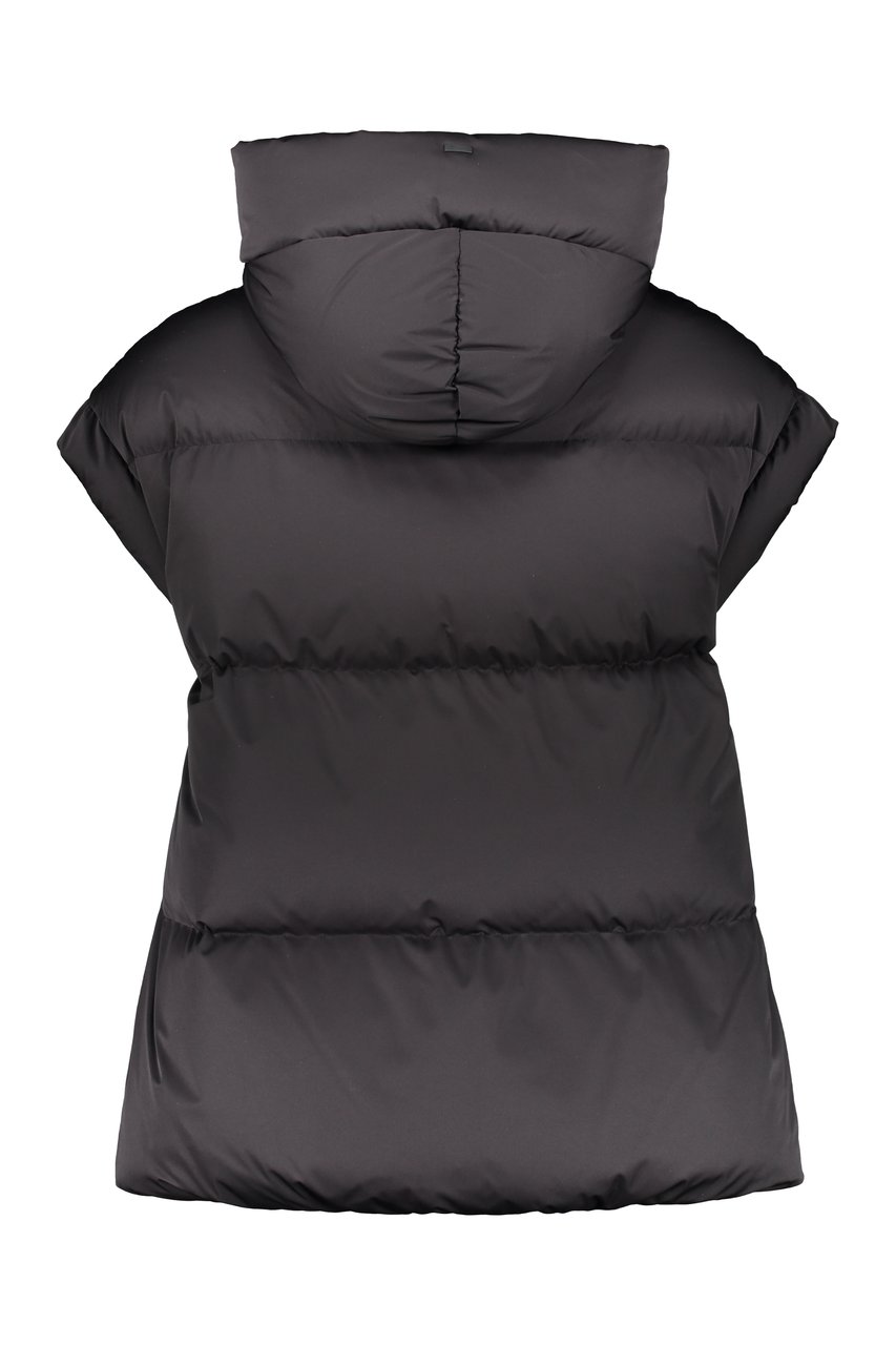 Herno Full zip down vest Zwart