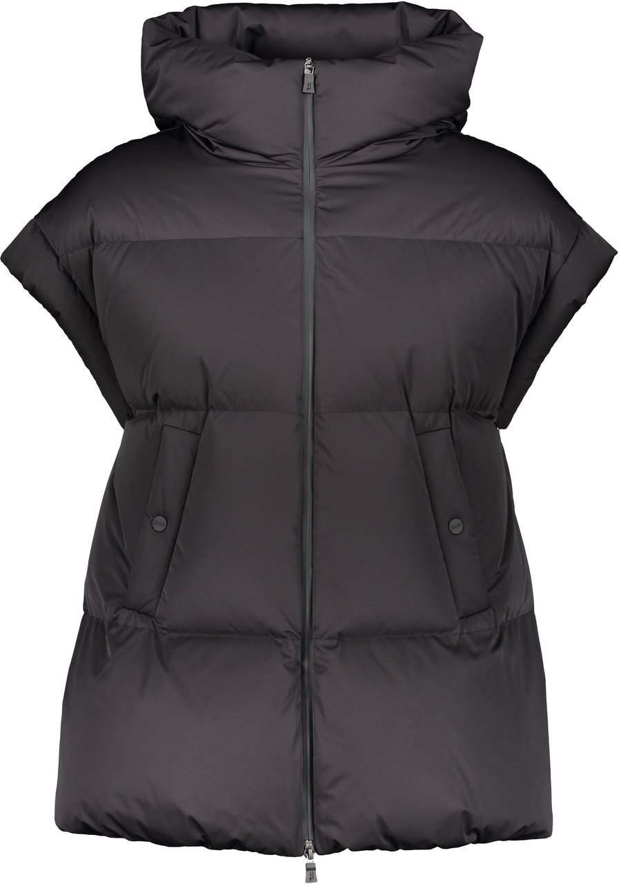 Herno Full zip down vest Zwart