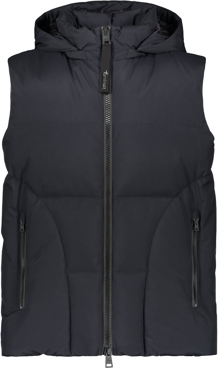 Herno Full zip down vest Blauw